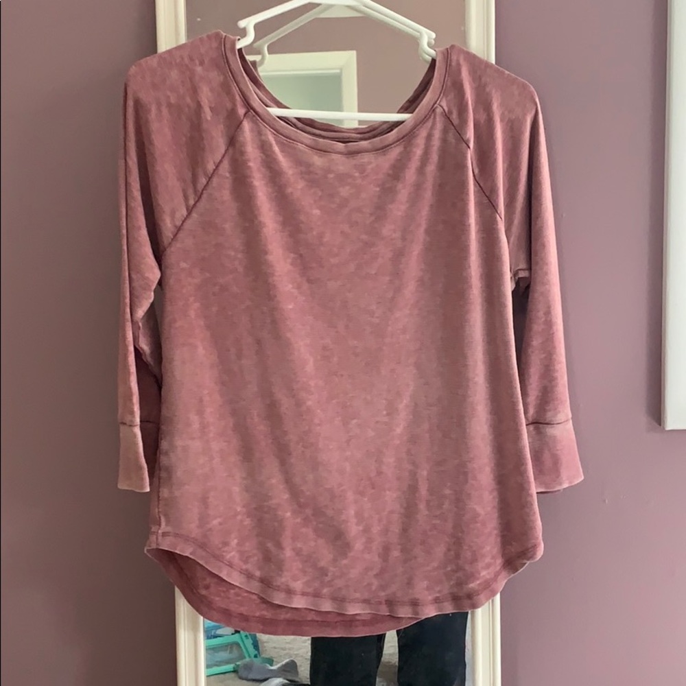 Mossimo Supply Co. Mauve 3/4 Sleeve Shirt